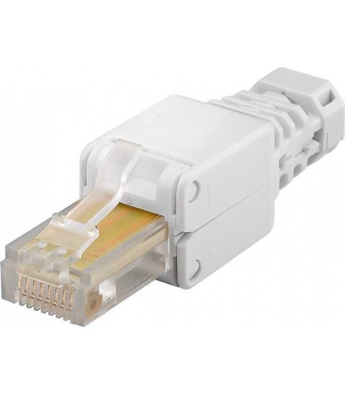 mufa retea rj45 8p8c utp cat5e neecranat conectare fara scule goobay 2