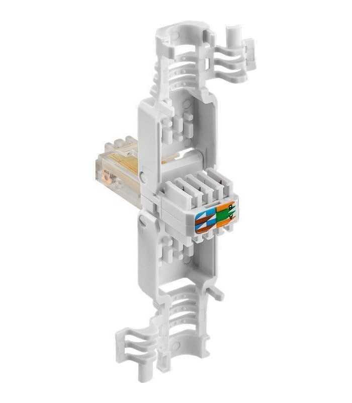 Mufa retea RJ45 8P8C UTP Cat5e neecranat conectare fara scule Goobay