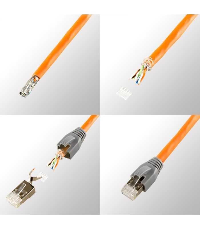 Mufa Rj45 Cat6a Cat7 Cat7a Cat81 Ecranata 8p8c 12 145mm 22 24awg Logilink Mp003