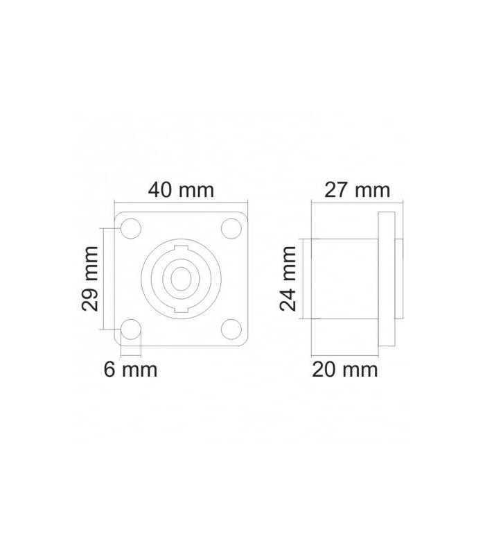 mufa speakon 4 poli mama 40 mm montabil 1