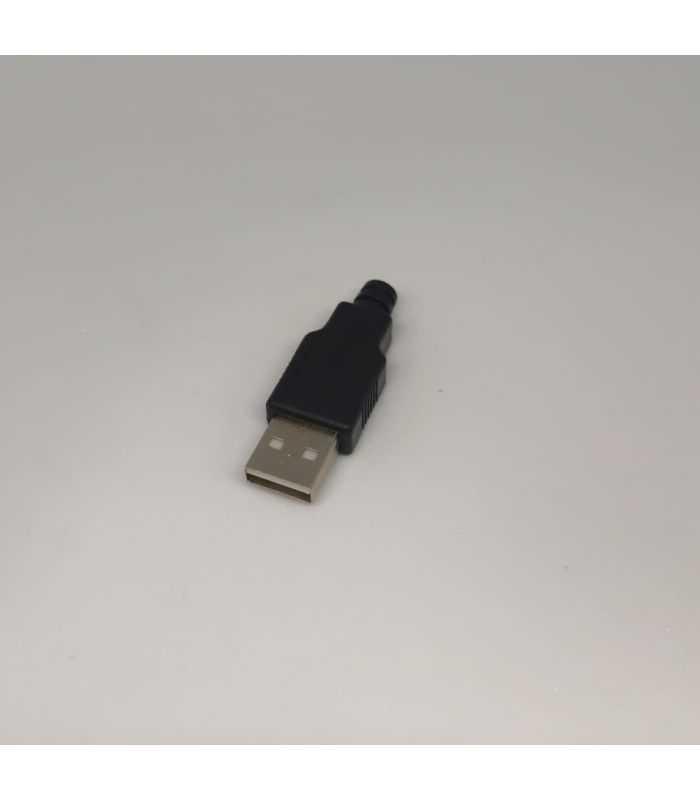 Mufa USB (2.0) TIP A tata pe cablu carcasa plastic negru