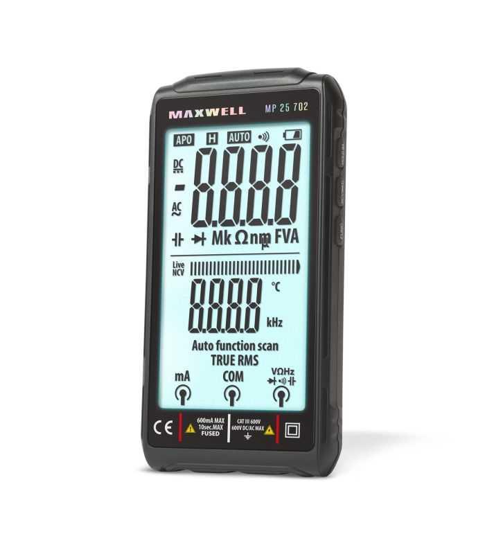 Multimetru automat "FullScreen" 4.2" cu acumulator Type-C MAXWELL