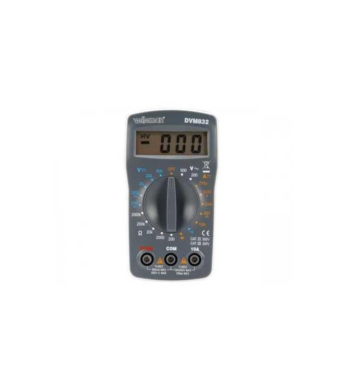 multimetru digital 1999digit cat ii 500v cat iii 300v 10a velleman 3