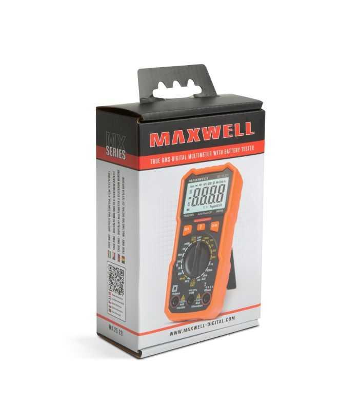 Multimetru Digital Maxwell Mx25221 Cu Tester Baterie Functie Lumina De Lucru
