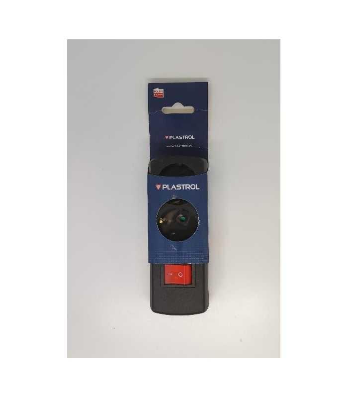 Multipriza 2 Prize Cu Intrerupator Fara Cablu Alimentare Negru Gn 270sws Bk Plastrol