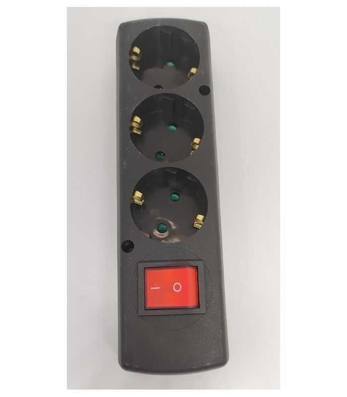 Multipriza 3 Prize Cu Intrerupator Fara Cablu Alimentare Negru Gn 370sws Sw Bk Plastrol