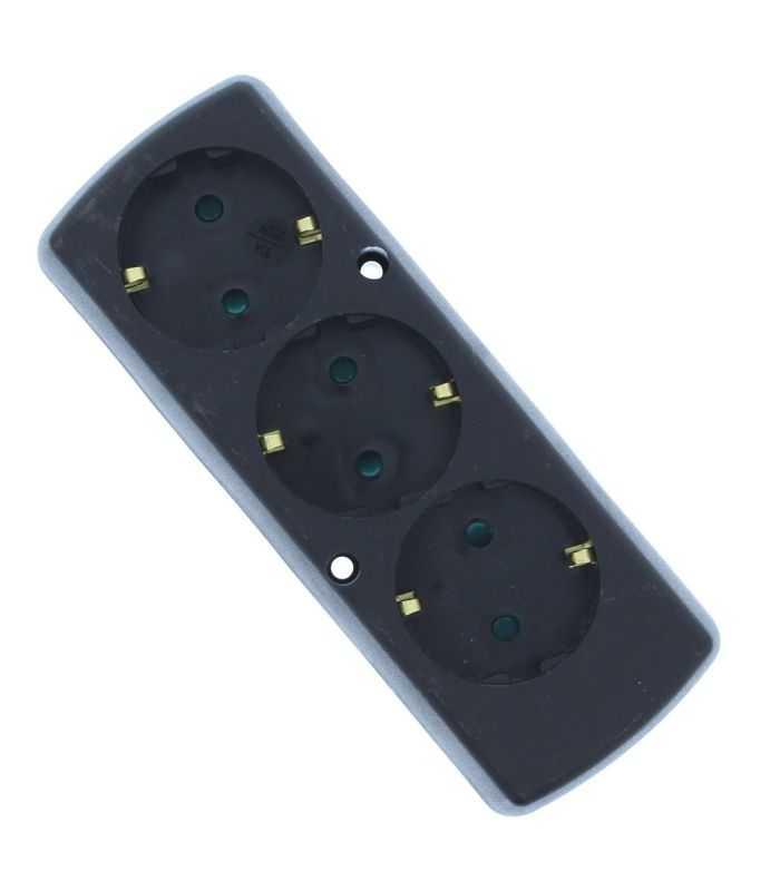 Multipriza 3 prize fara cablu alimentare negru GN-370S/BK Plastrol
