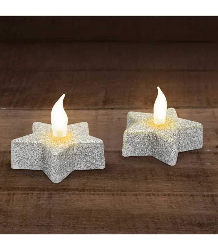 Opait cu LED model STEA argintiu 2buc