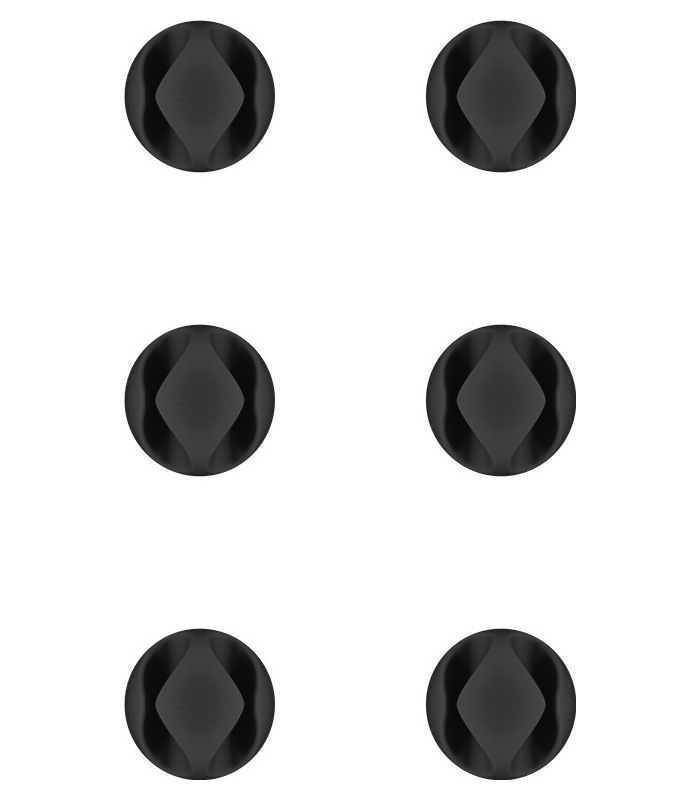 organizatoare cabluri 6buc cu 2 sloturi negru goobay 3