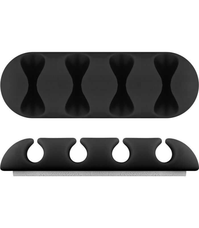 Organizator cabluri 4 sloturi negru set 2buc Goobay 70406 13 Organizator Cabluri 4 Sloturi Negru Set 2buc Goobay 70406