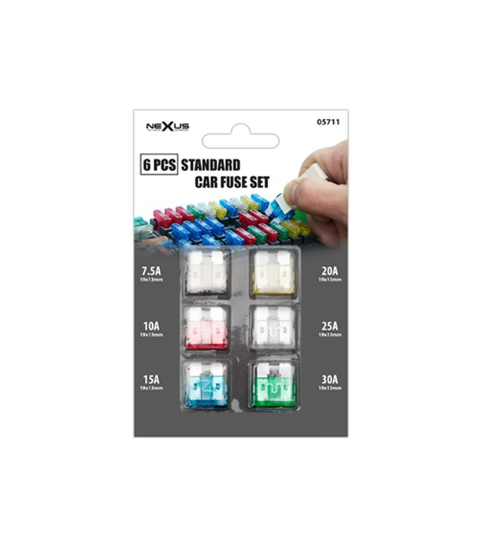 Pachet de sigurante 7.5A/10A/15A/20A/25A/30A NEXUS 19x13mm