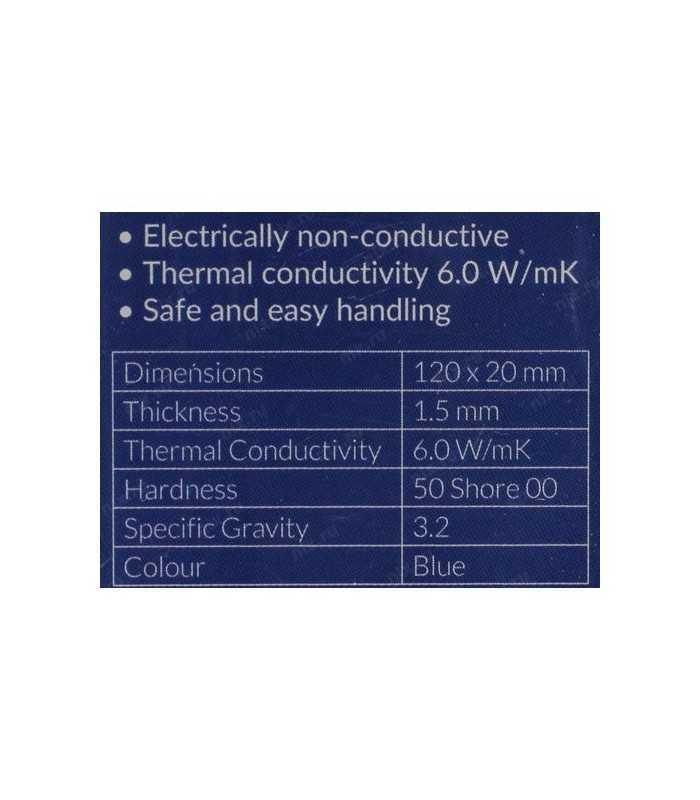 pad termic arctic 6w mk grosime 15mm 120x20mm set 1buc 1