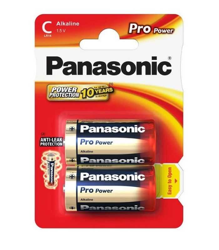 Panasonic baterii alcaline C (LR14) Pro Power 2buc LR14PPG/2BP