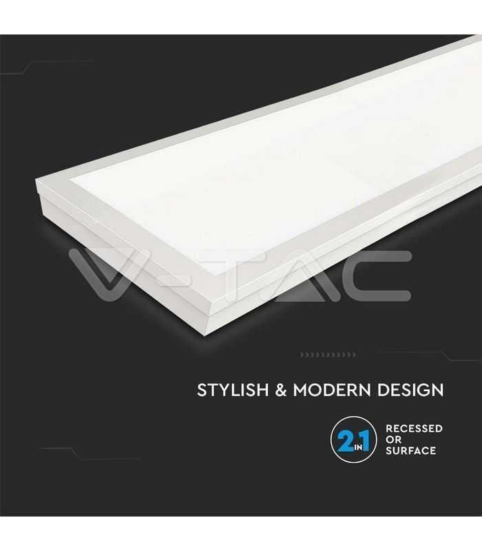 panou led aplicabil 40w 4000lm 120x30 cm 6500k alb rece ip20 v tac 5