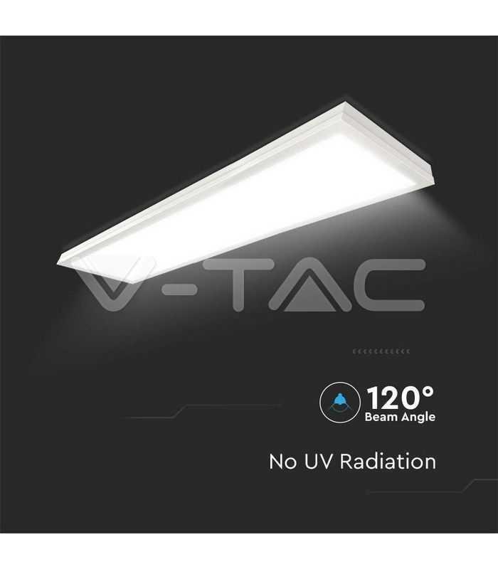 panou led aplicabil 40w 4000lm 120x30 cm 6500k alb rece ip20 v tac 7