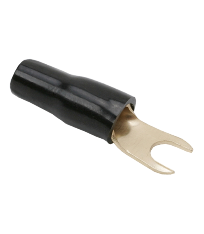 Papuc izolat furculita 5.5x5.5mm aurit cu protectie negru