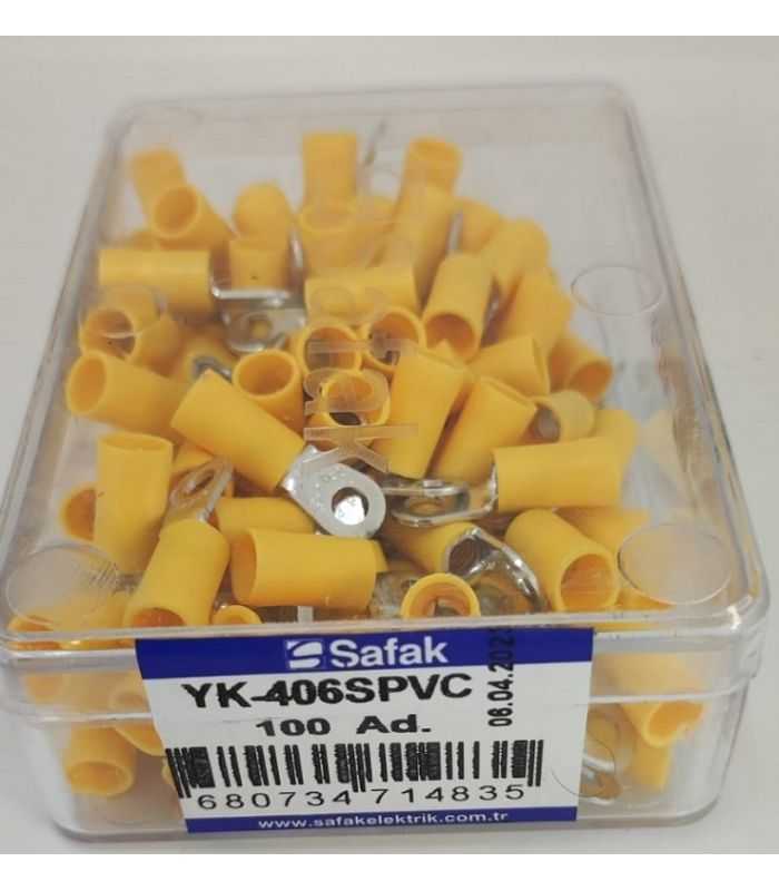 Papuc ochi izolat galben 4.0-6.0mm2 M4 Safak YK-406SPVC