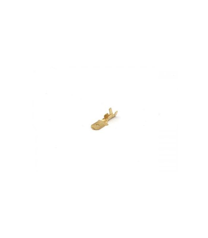 Papuc terminal plat tata neizolat 6.3x8mm din alama 1.5-2.5 mm