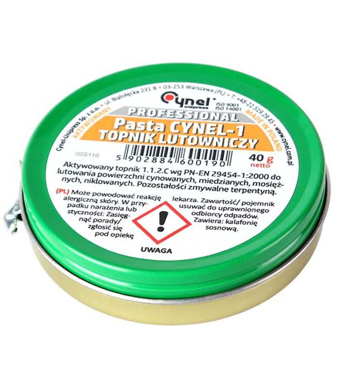 Pasta de lipit pe baza de colofoniu Flux pentru cupru alama nichel 40g Cynel LUT0010