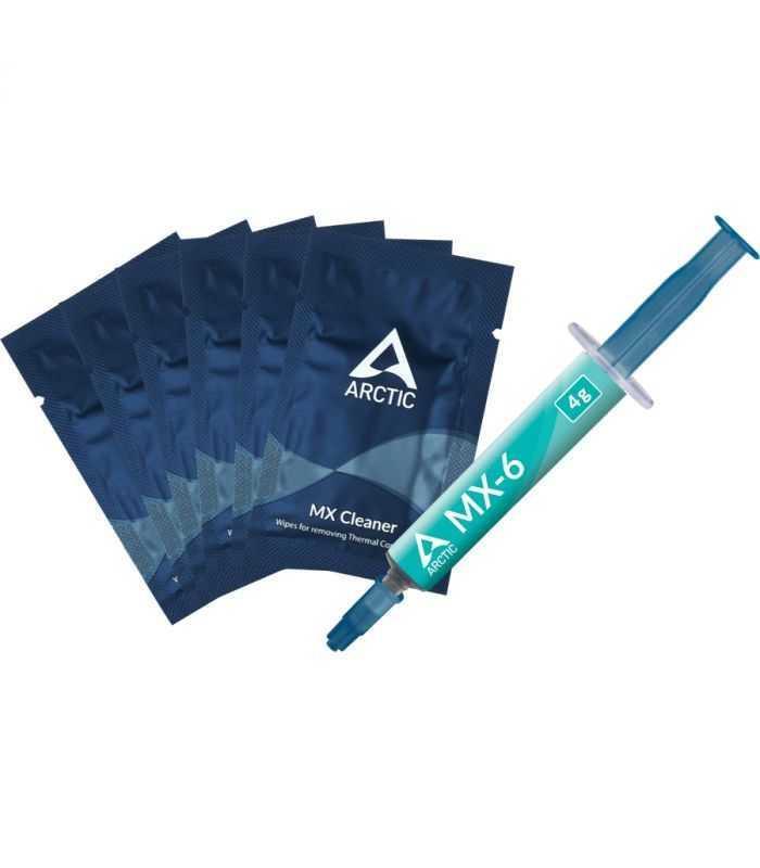 Pasta temoconductoare MX-6 ULTIMATE MX6 4 grame + 6 servetele speciale 5.6W/mK MX Cleaner ARCTIC ACTCP00084A