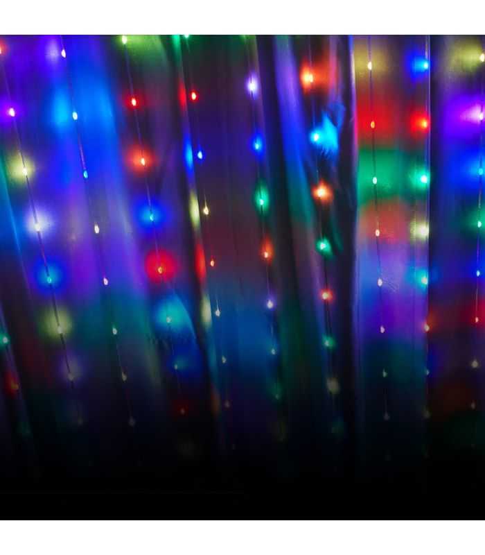Perdea Luminoasa Inteligenta Bluetooth 50 Wi Fi 400 Led Rgbic 16 Milioane De Culori 2x2m Ip44