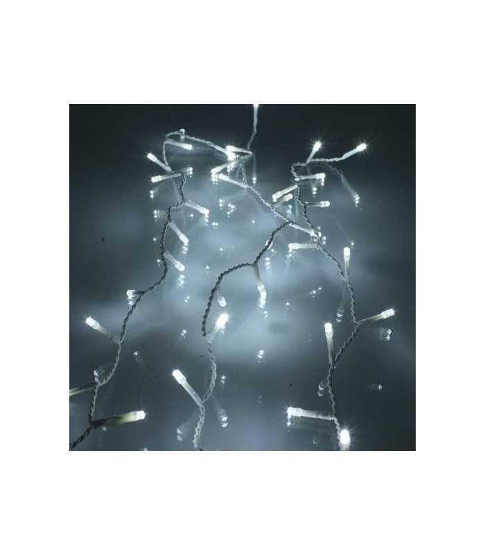 Perdea luminoasa tip turturi 300 LED-uri albe lumina rece cu jocuri de lumini 5.9m cablu transparent well