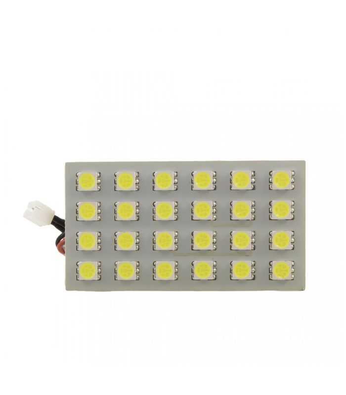 Placa cu LED SMD 65x35 mm 12V SMD5050 3W lumina alba 480lm inclus adaptoare W5W C5W BA9S CarGuard