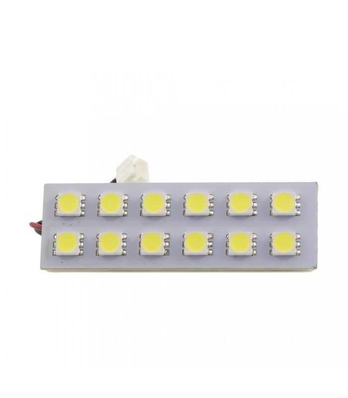 Placa LED SMD 20x60 mm 12V SMD5050 3W lumina alba 240lm inclus adaptoare W5W C5W BA9S CarGuard