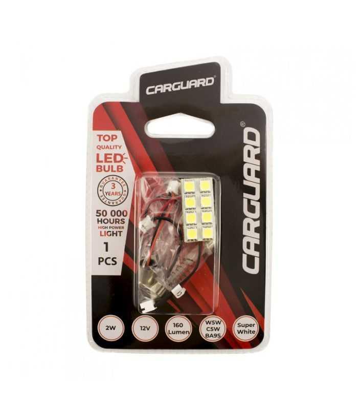 placa led smd 30x15 mm 12v smd5050 3w lumina alba 160lm inclus adaptoare w5w c5w ba9s carguard 1