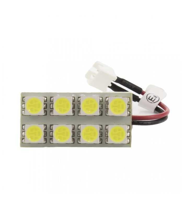 Placa LED SMD 30x15 mm 12V SMD5050 3W lumina alba 160lm inclus adaptoare W5W C5W BA9S CarGuard