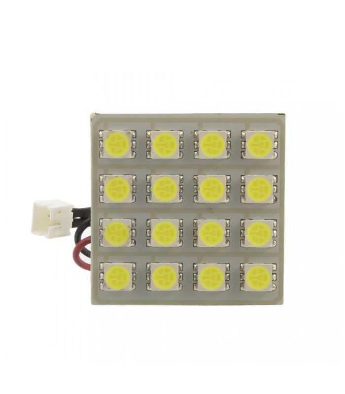 Placa LED SMD 35x35 mm 12V SMD5050 3W lumina alba 320lm inclus adaptoare W5W C5W BA9S CarGuard