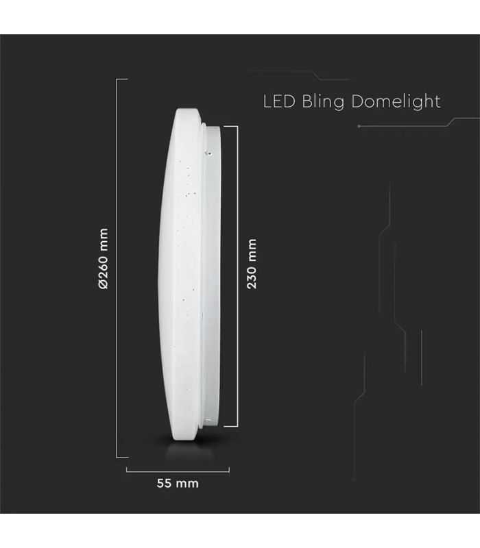 Plafoniera Led 12w 1200lm 23cm 3 In 1 Model Stelute V Tac Sku 217602