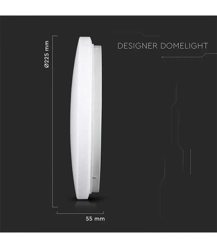 Plafoniera Led 12w 1200lm 23cm 3 In 1 V Tac Sku 217603