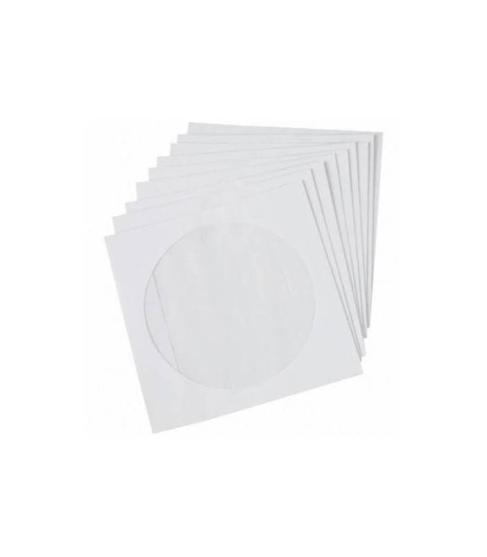 Plicuri CD /DVD din hartie alba 100buc/saet