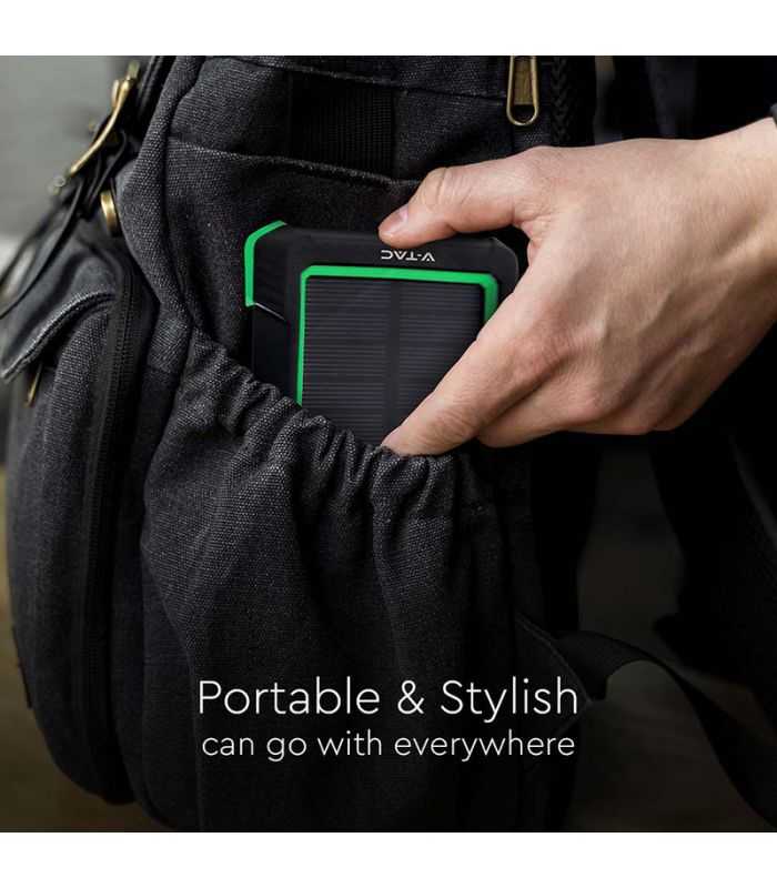 Power Bank 10000mah Cu Incarcare Solara Si Wireless V Tac Sku 7835