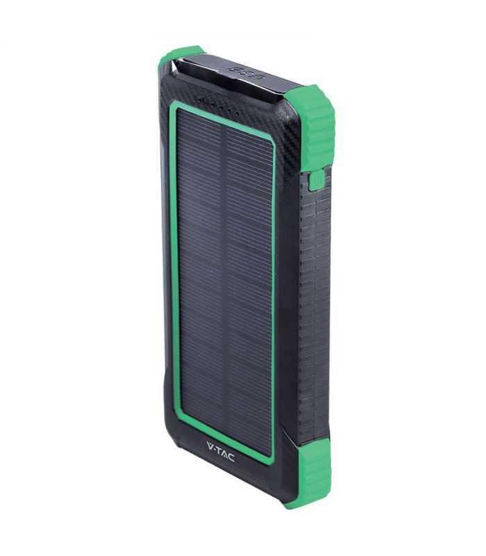 POWER BANK 10000mAh cu incarcare solara si Wireless V-TAC SKU-7835
