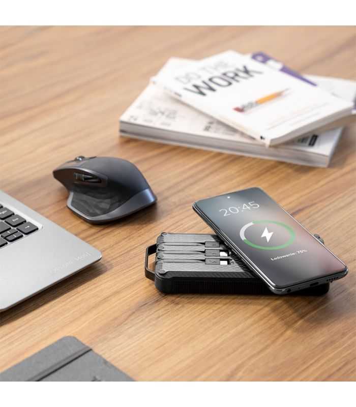 Power Bank 10000mah Li Pol Solar Qi Incarcare Wireless 5w Krugermatz Km0910