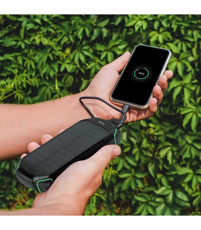 Power Bank 30000mah Wireless Cu Incarcare Solara V Tac Sku 7836