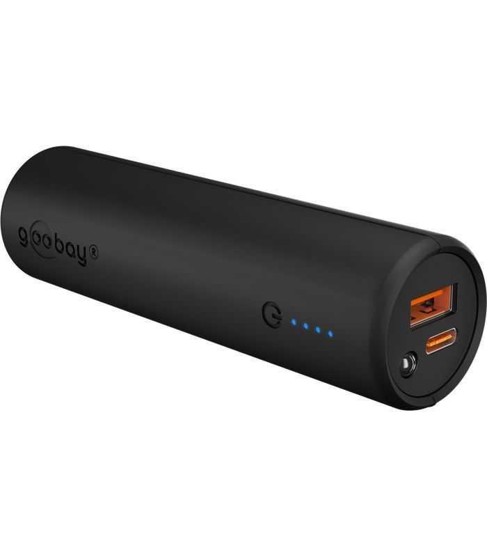 Power Bank 50 5000mah Suport Pentru Bicicleta Negru Usb A Usb Type C 3a 60656 Goobay