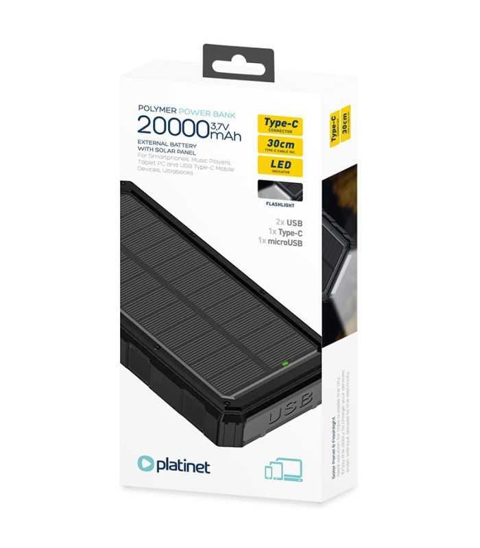Power Bank Solar 20000mah Platinet