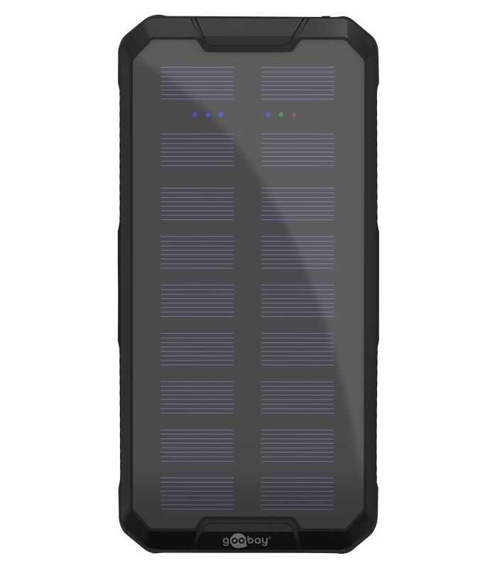 Power Bank Solar 20000mah Usb Type C Fast Charge Pd Qc30 53934 Goobay