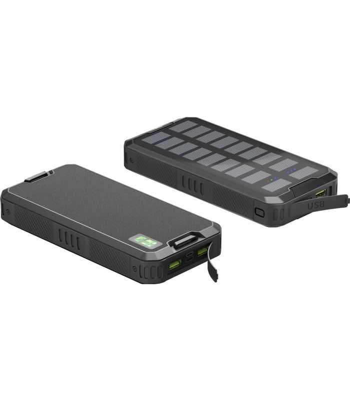 Power Bank Solar 20000mah Usb Type C Fast Charge Pd Qc30 53934 Goobay