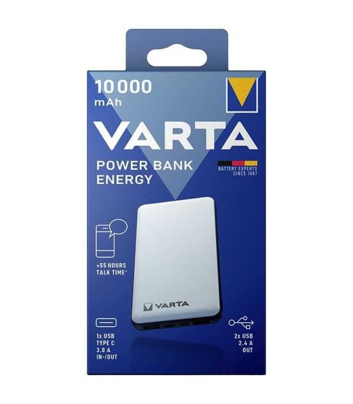 Power Bank VARTA 57976 Fast Energy 10000mAh 2x USB QC3.0 1x USB TYPE-C PD 4 Power Bank VARTA 57976 Fast Energy 10000mAh 2x USB QC3.0 1x USB TYPE-C PD