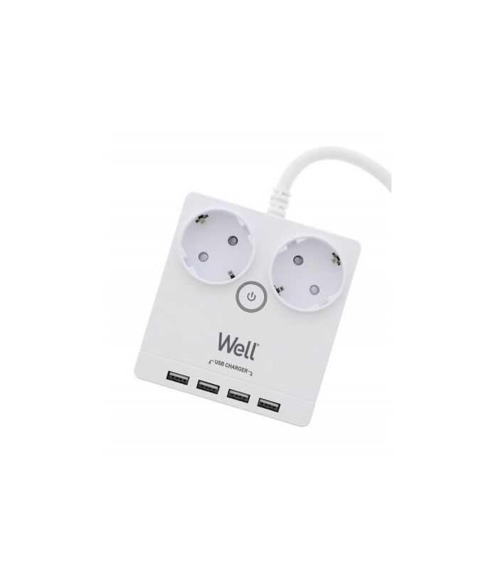 prelungitor 2 prize 3m 4x usb cu protectie 3xg15mmp well 1