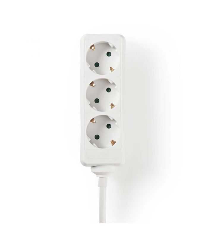 prelungitor 3 prize 15m 3x15mm2 3680w 16a alb nedis 1