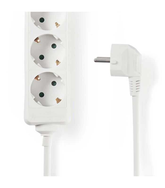 Prelungitor 3 prize 1.5m 3x1.5mm2 3680W 16A alb Nedis