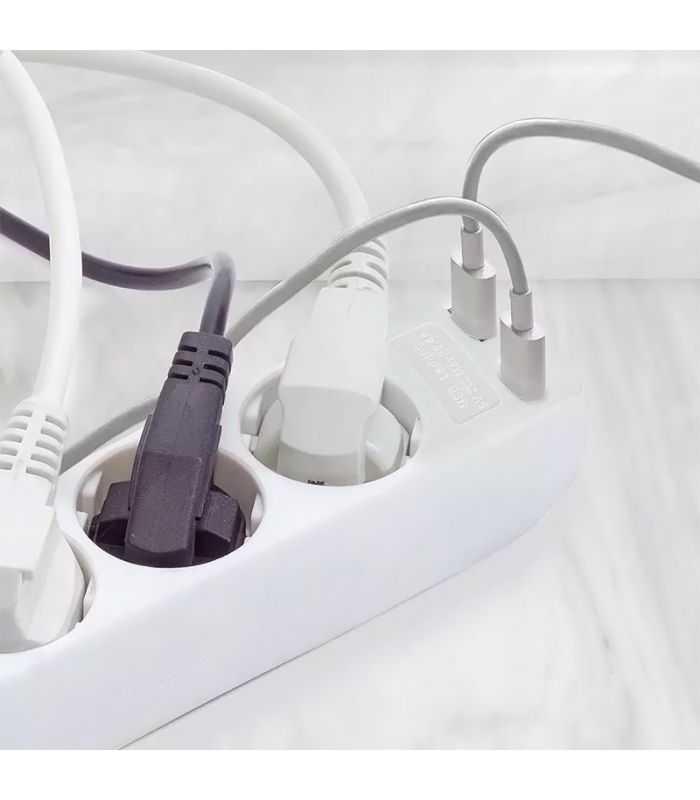 Prelungitor 3 Prize 2x Usb 15m 3g15mm2 Alb V Tac Sku 8774