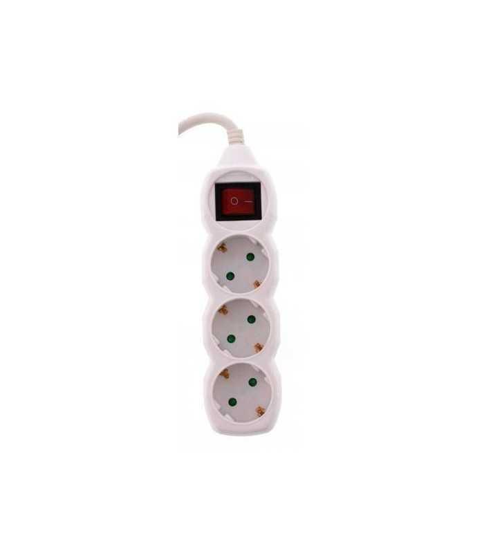 Prelungitor 3 prize 3m cu intrerupator 3xG1.5mmp Well
