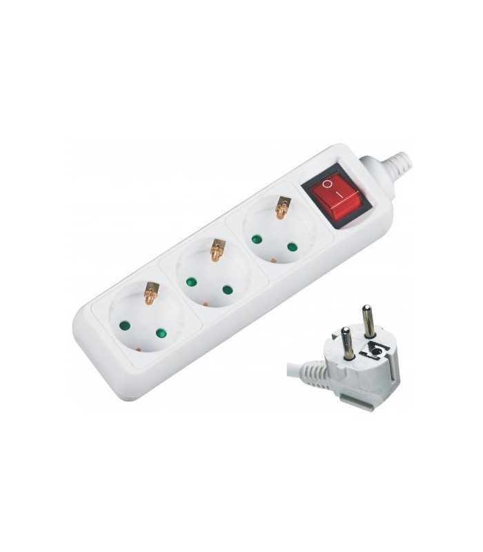 Prelungitor 3 prize 5m cu intrerupator cablu 3xG1.5mmp Well