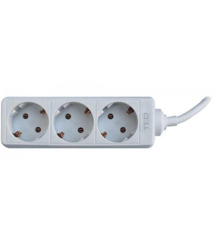 Prelungitor 3 prize Schuko 3m 16A 3680W 3x1.5mm alb TED